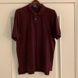 Burgundy cotton polo